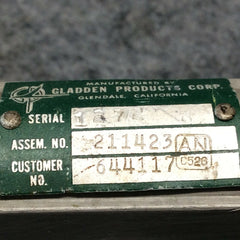 Gladden Relief Valve Assy P/N 211423 644117