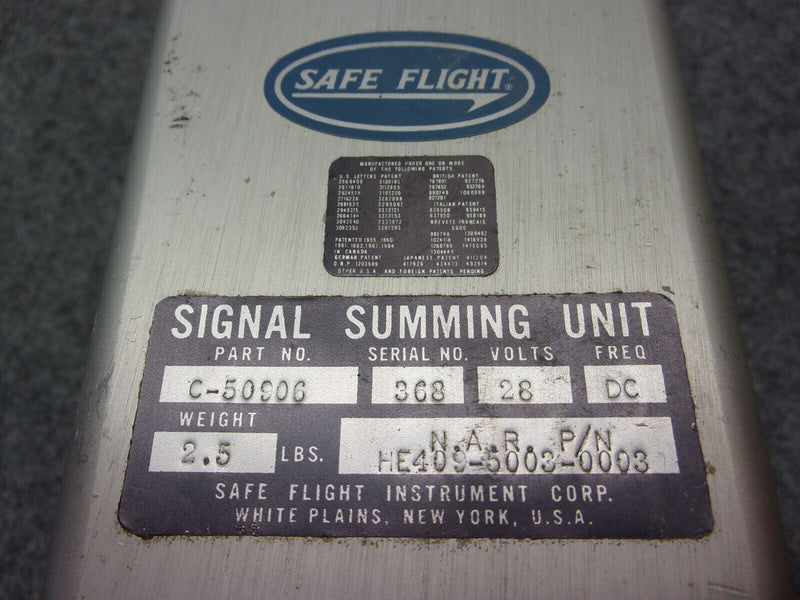 Rockwell Safe Flight Signal Summing Unit P/N C-50906  HE409-5003-0003