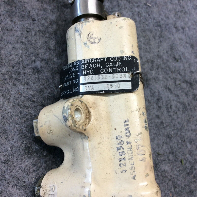 Douglas Hydraulic Control Valve P/N 4261538-503N 4218369