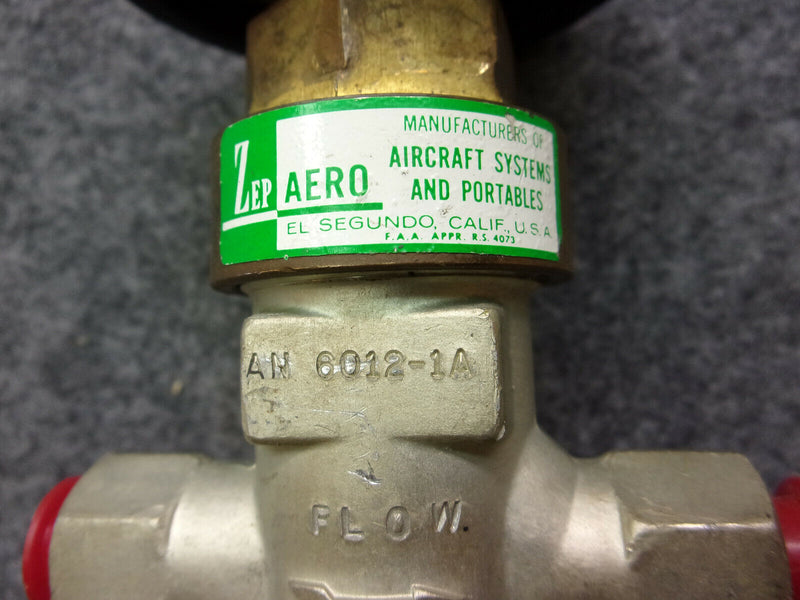 Zep Aero Oxygen Line Valve P/N AN6012-1A