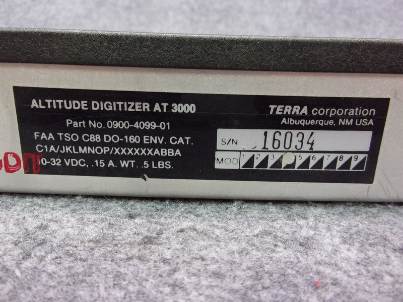 Terra AT-3000 Altitude Digitizer P/N 0900-4099-01