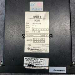 Universal Avionics UNS1 Control Display Unit P/N 1016-2-21