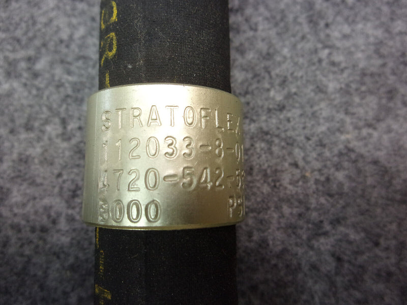 Stratoflex 3000PSI Hydraulic Hose Assy AN-8 Flare P/N 112033-8-0134