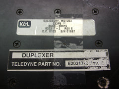 Teledyne Duplexer P/N 620317-2