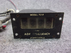 Davtron 701A ADF Freq Display W/ Bendix ADF-T-12 Backplate Harness P/N 2V005-16