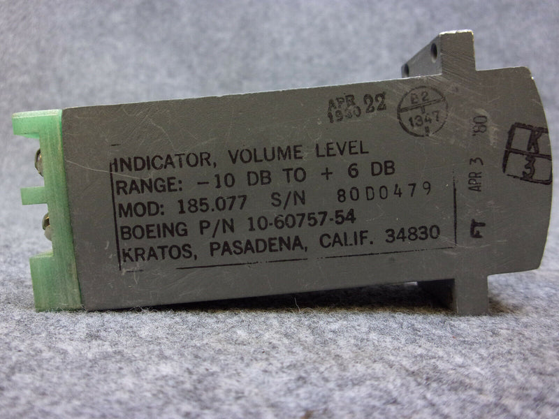 Boeing Volume Level indicator P/N 10-60757-54