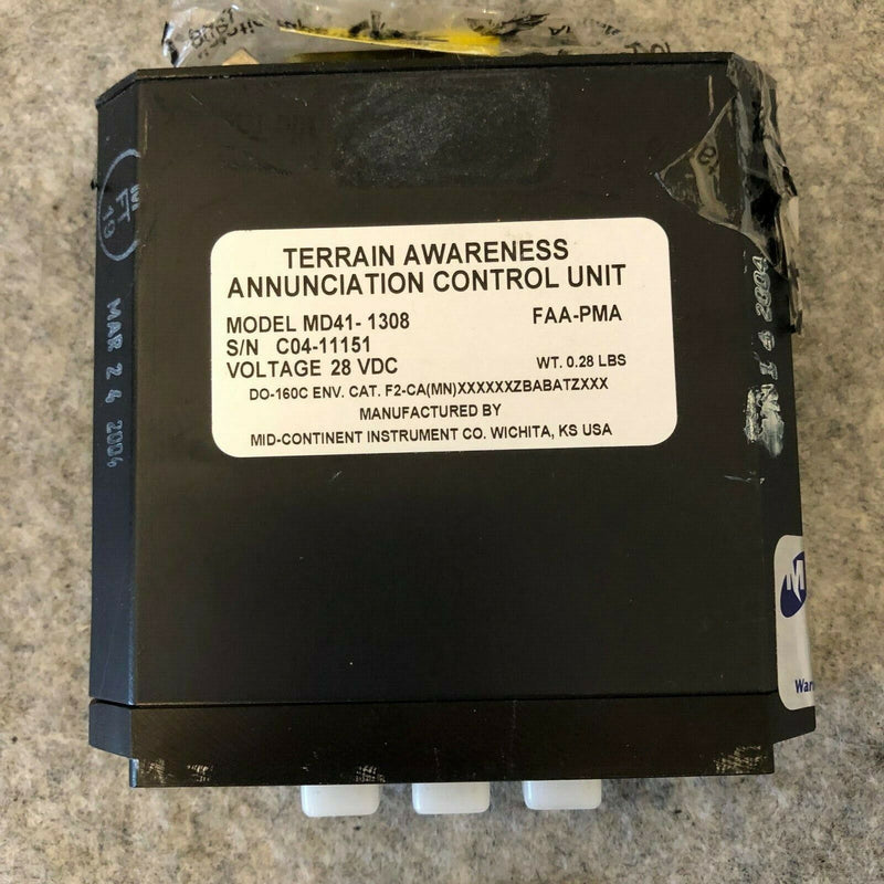 Mid-Continent Terrain Awareness Annunciation Control Unit P/N MD41-1308
