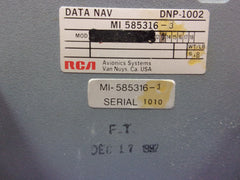 RCA DNP-1002 Data Nav Processor P/N MI-585316-3