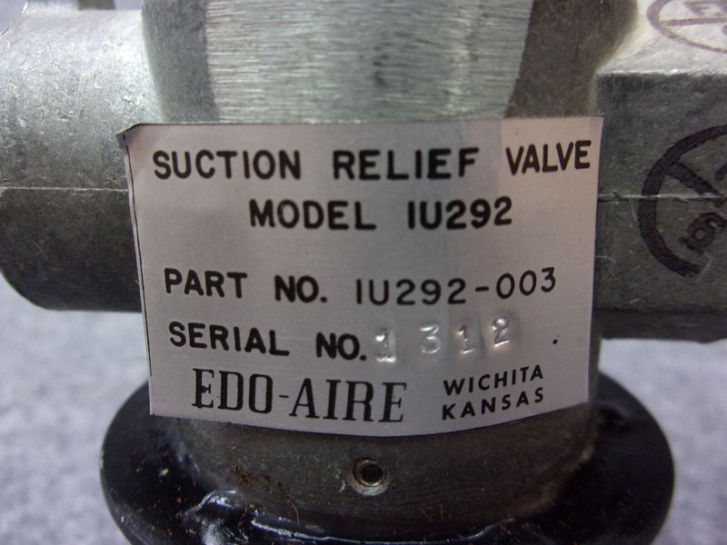 Edo-Aire Suction Relief Valve P/N IU292-003