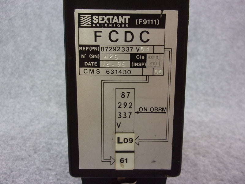 Sextant FCDC Fight Control Data Concentrator P/N 87292337V04L09