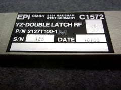 EPI YZ-Double Latch RF Cargo Lock Assy P/N 2127T100-1M