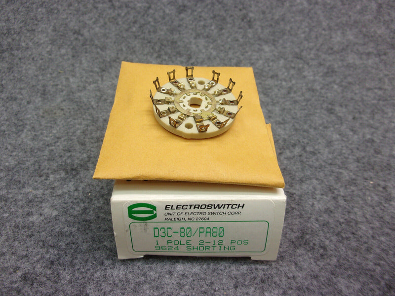 Electroswitch Shorting Rotary Switch P/N D3C-80/PA80