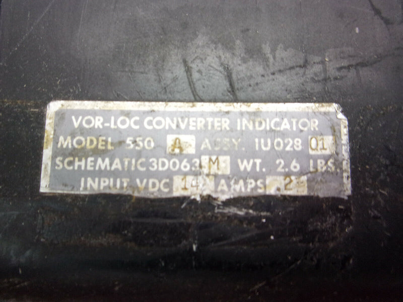 Motorola 550A VOR LOC Converter Indicator P/N 1U20801