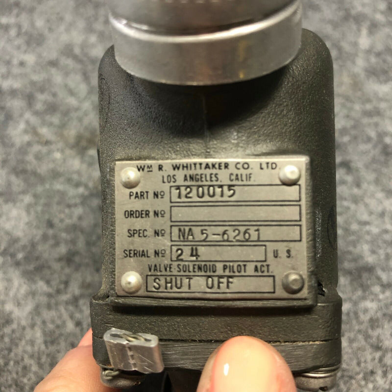 Whittaker Solenoid Shut Off Valve P/N 120015