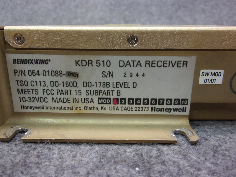 Bendix King KDR-510 Data Receiver P/N 064-01088-0101