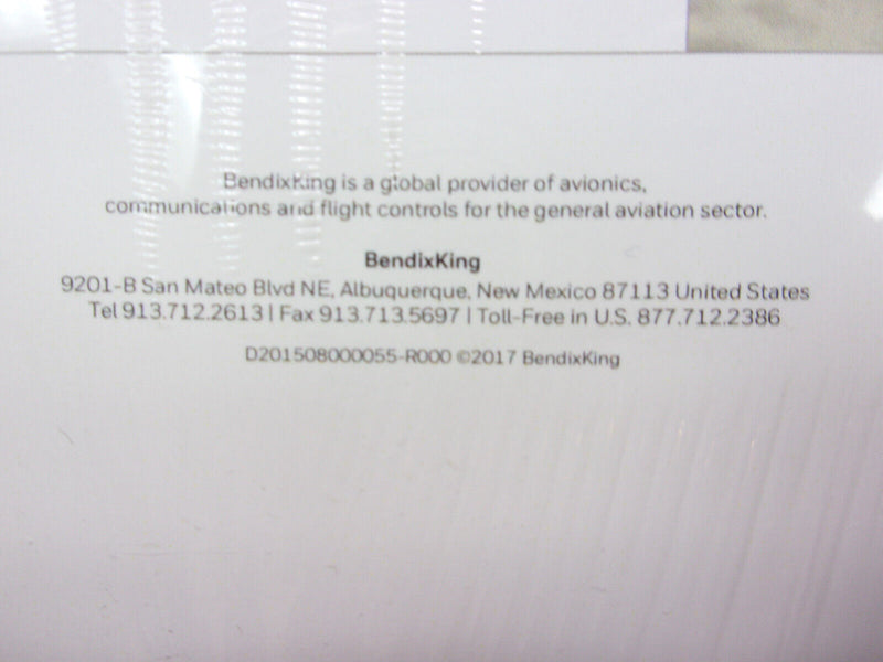 Bendix King AeroVue Database Updates And Fault History Manual P/N D201508000055