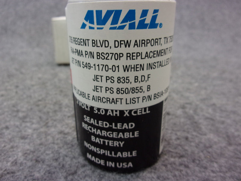 Aviall Cyclon Sealed Lead Rechargeable Battery P/N BS270P 549-1170-01