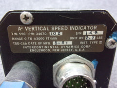 Intercontinental Dynamics VSI Vertical Speed Indicator P/N 550-34670-102