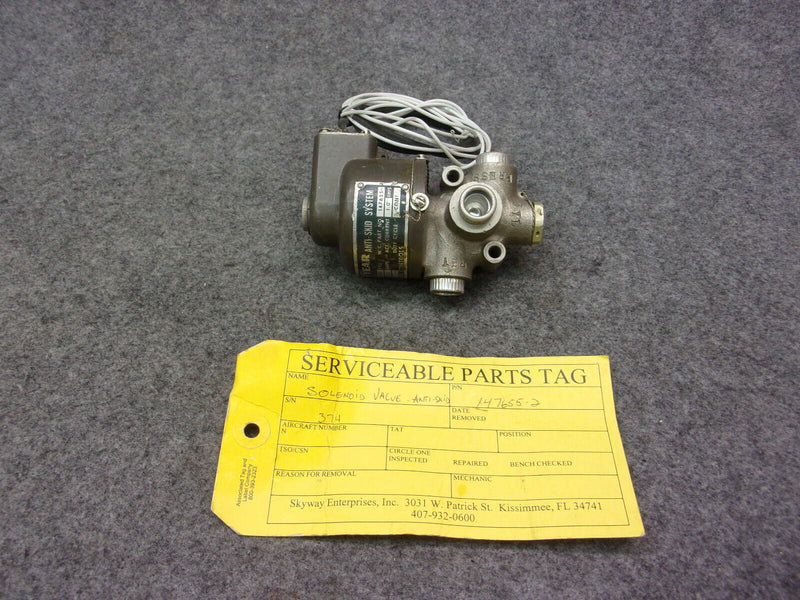 LearJet 147655-2 Goodyear 9543007 Anti Skid Solenoid Valve