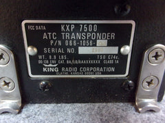 King KXP-7500 ATC Transponder P/N 066-1056-01