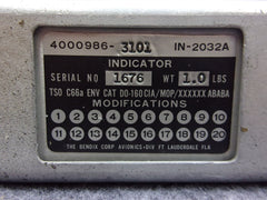 Bendix IN-2032A DME Indicator With Connector P/N 4000986-3101