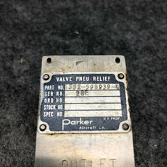 Parker Pneumatic Relief Valve P/N 1352-598939-4