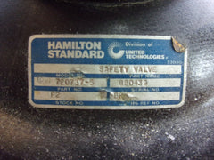 Hamilton Standard Cabin Pressure Safety Relief Valve P/N 720737-5