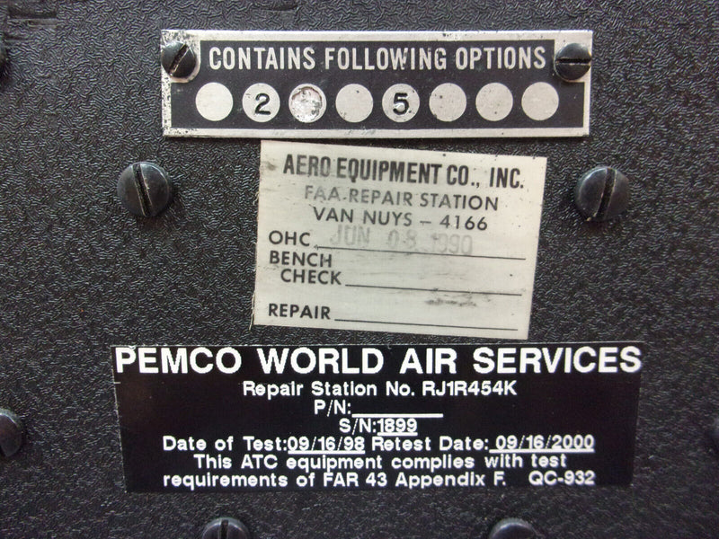 Bendix TRA-61C ATC Transponder