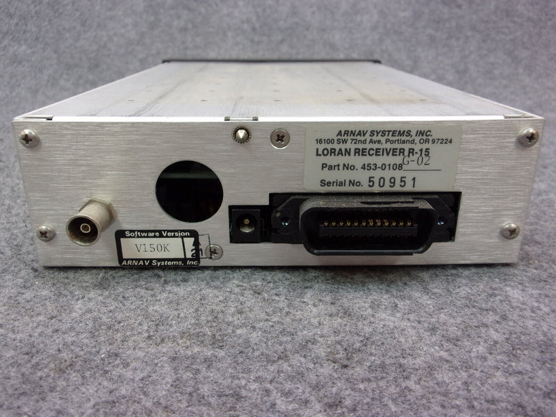 Arnav R-15 Loran Receiver With Tray And Connector P/N 453-0108G-02