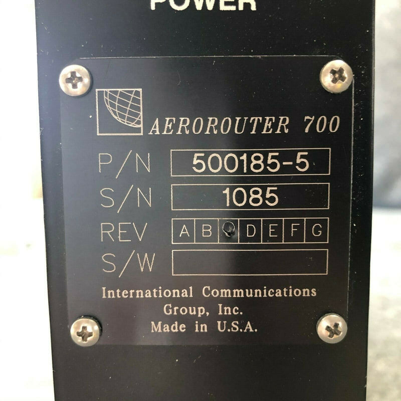 International Comms Group Aerorouter 700 P/N 500185-5