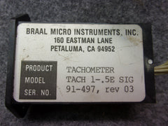 Braal Micro Instruments Tachometer P/N 1-.5E