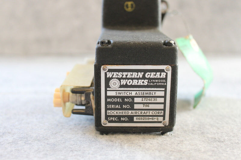 Lockheed Western Gear Works Rotary Switch Assy Mod 1726E35 Spec 669259-6-C