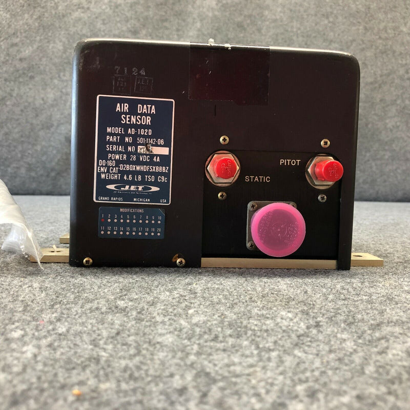 JET AD-102D Air Data Sensor P/N 501-1142-06 (Repaired W/8130)