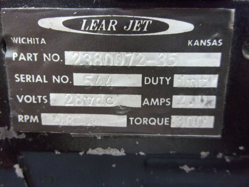 LearJet Trim Actuator P/N 2380072-35