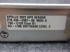 II Morrow Apollo 2022 GPS Sensor With Tray And Connector P/N 430-0367-00