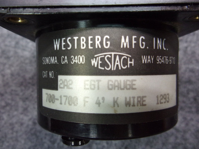 Wag-Aero Westberg Exhaust Temp EGT Indicator Gauge P/N 2A2