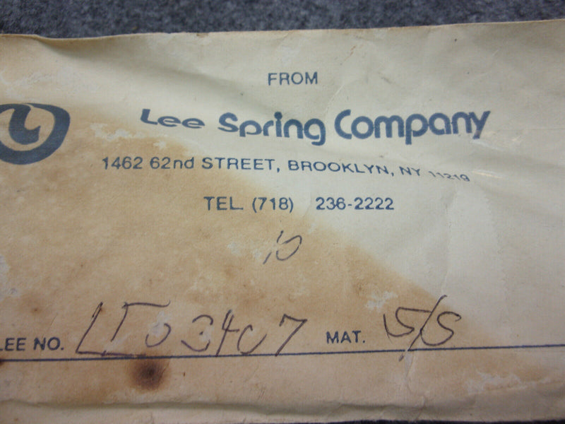 Lee Spring Co .034 x .25" x 2" Extension Spring P/N LE034C07 (Lot of 10)