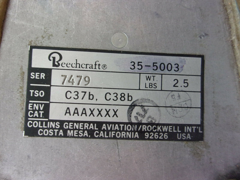Beechcraft Collins VHF Comm Antenna P/N 35-5003