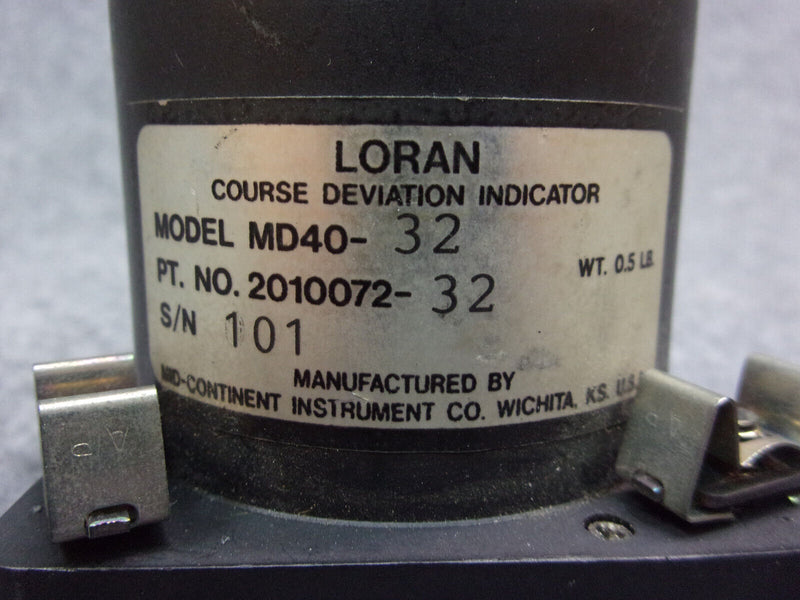 Mid-Continent MD40-32 Course Deviation Indicator P/N 2010072-32