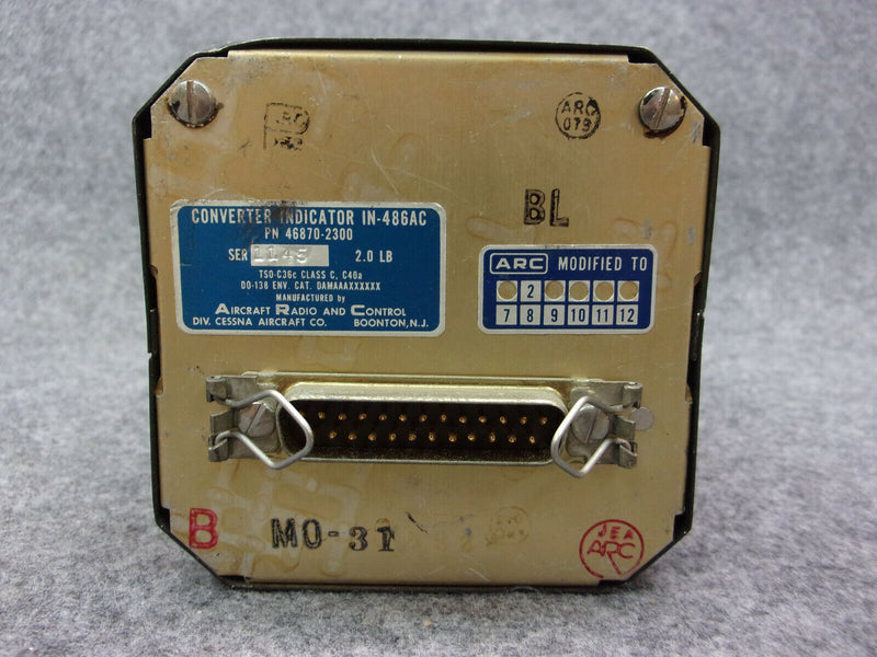 ARC IN-486AC Converter Indicator P/N 46870-2300 (Overhauled W/8130-3)