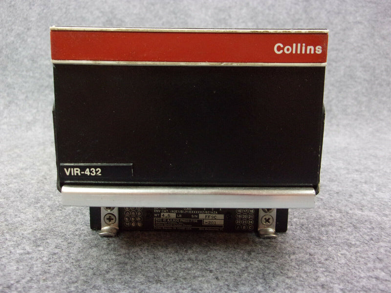 Collins VIR-432 VOR/LOC/GS/MB Receiver P/N 622-7194-201