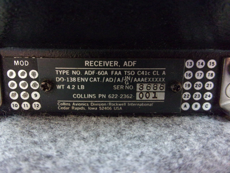 Collins ADF-60A Receiver P/N 622-2362-001