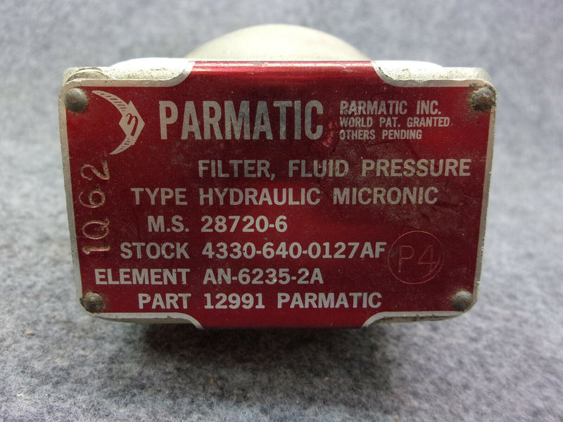 Parmatic 12991 Hydraulic Filter Assy P/N MS28720-6 4330-640-0127AF