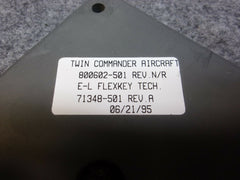 Twin Commander RH Overhead Switch Panel P/N 800602-501