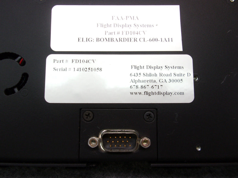 Flight Display Systems Monitor P/N FD104CV