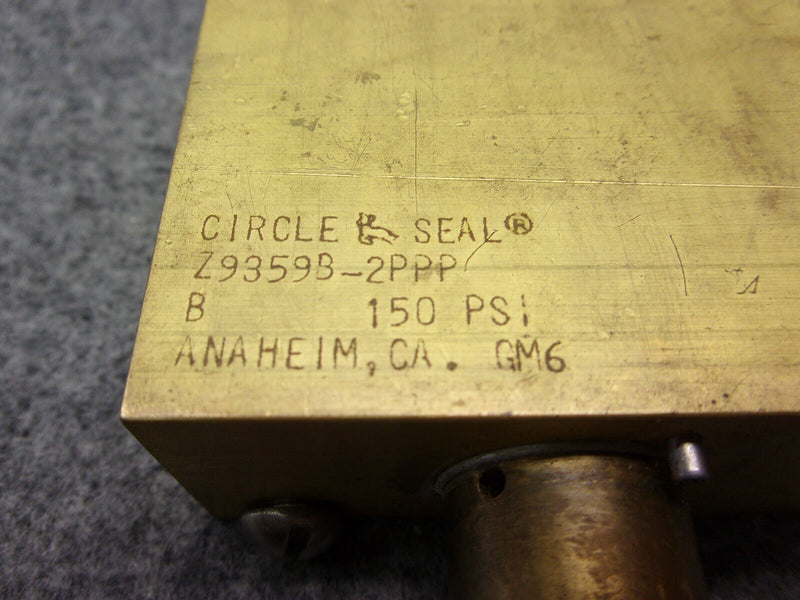 Circle Seal 3 Way Selector Valve P/N Z9359B-2PPP