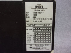 Universal Avionics UNS-1Bplus FMS NCU P/N 1190-02-2111 (Modified W/8130)