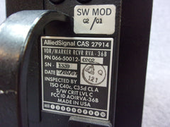 Allied Signal RVA-36B VOR Marker Receiver P/N 066-50012-0202