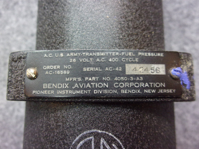 Bendix Fuel Pressure Transmitter P/N 4050-3-A3 (Overhauled)