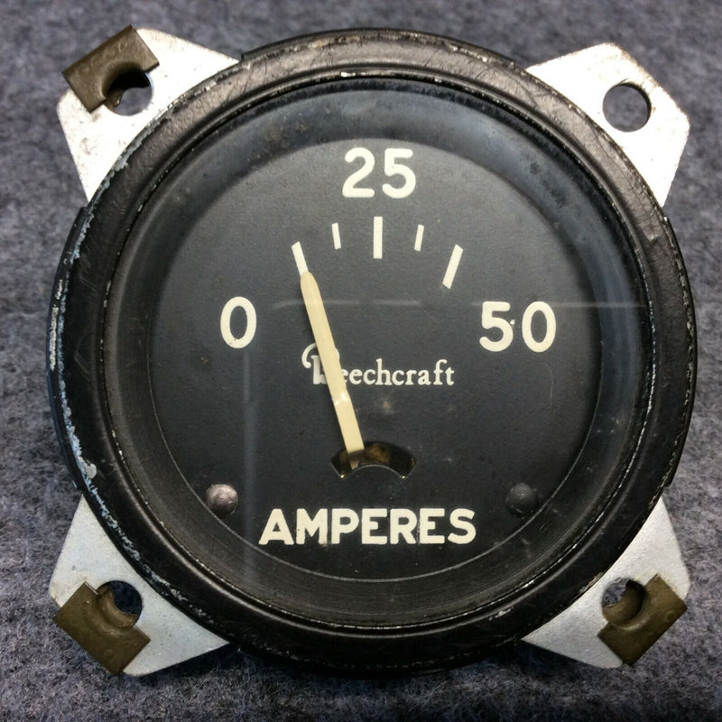 Beechcraft Amperes Indicator Gauge 0-50 Amps P/N 95-380017-1